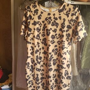 Tan printed dress